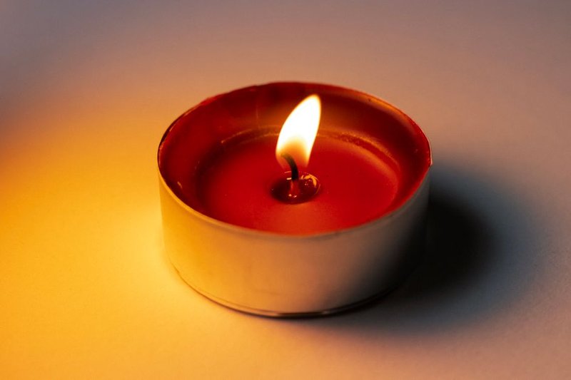 Marble Effect Pillar Candle
